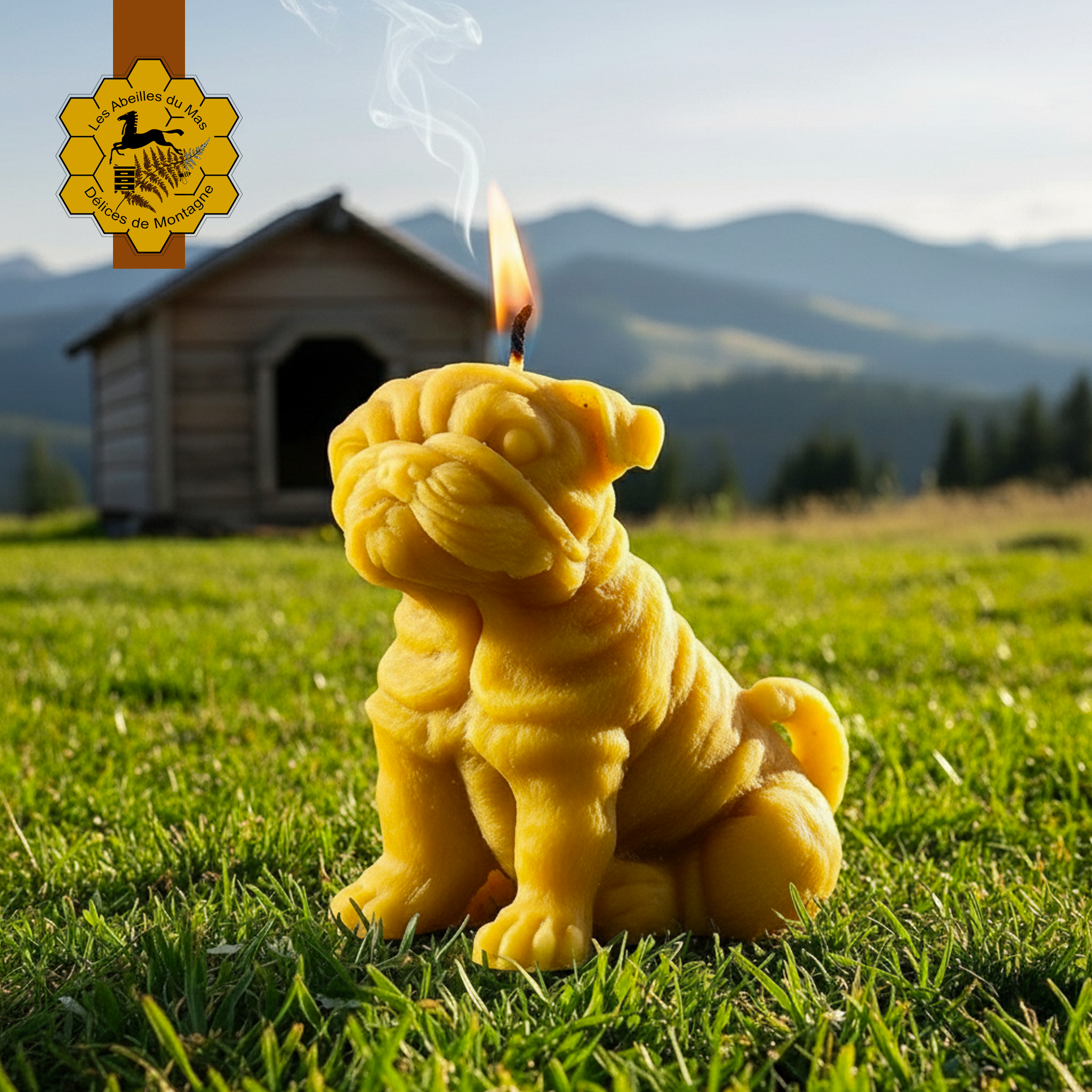 Bougie Miel Chien