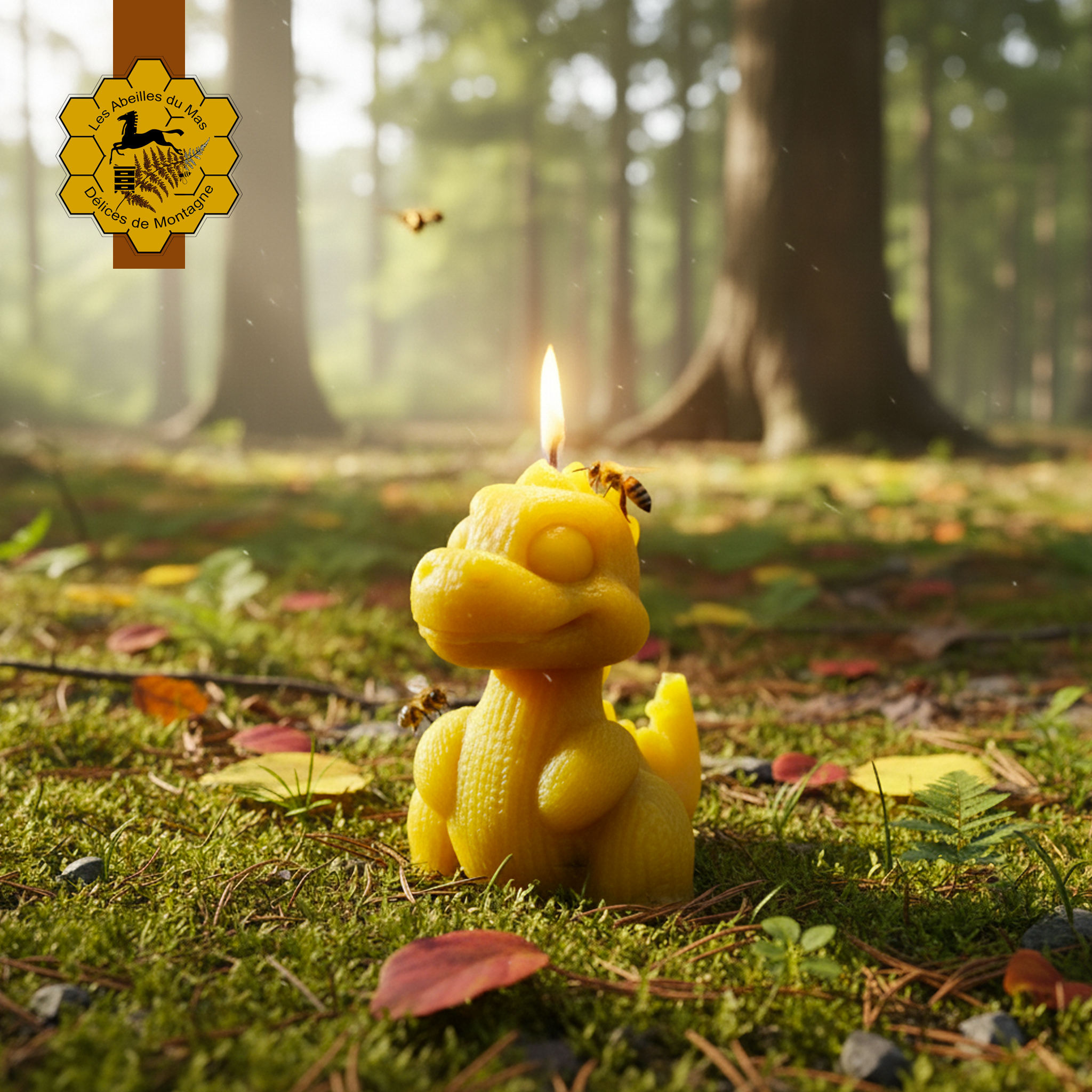 Bougie Miel Dino 2