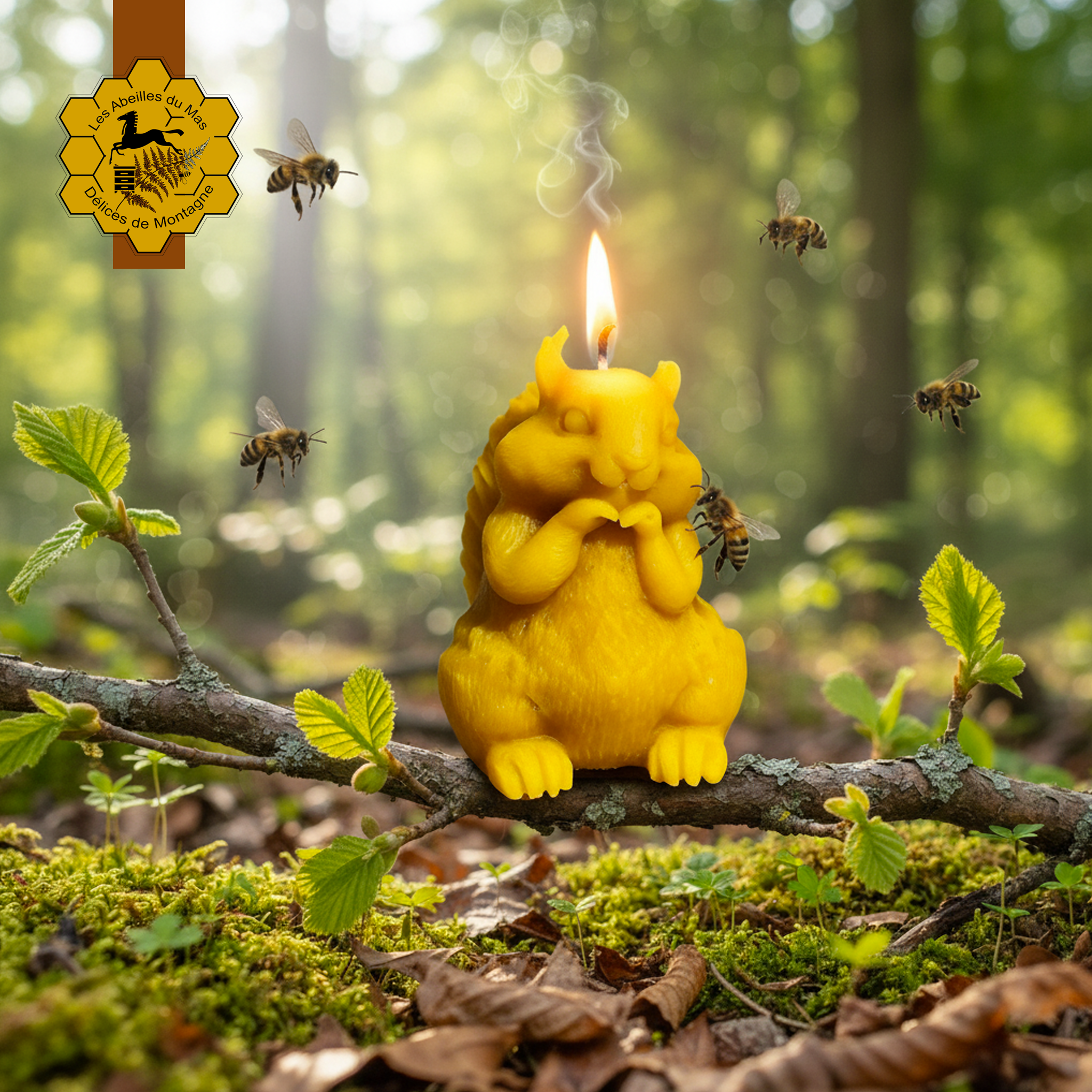 Bougie Miel Ecureuil
