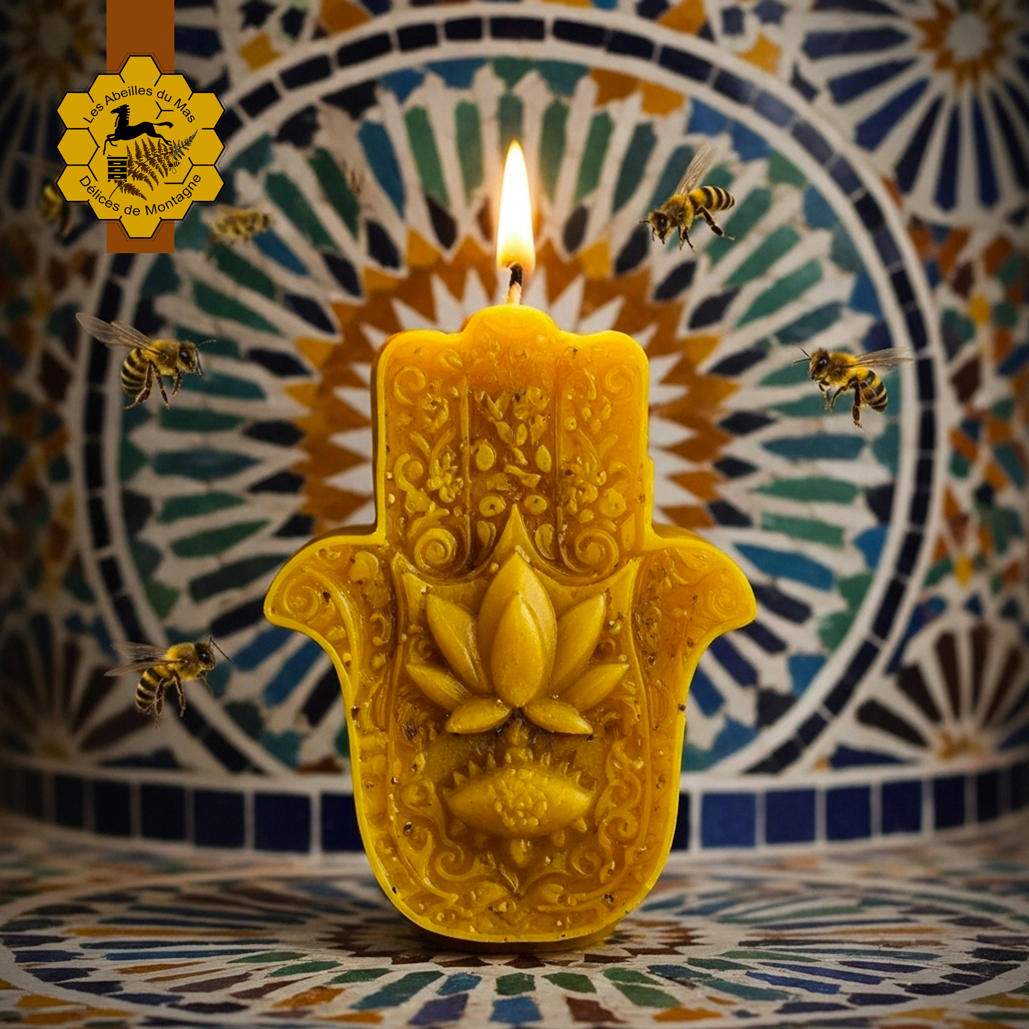 Bougie Miel Main de Fatma