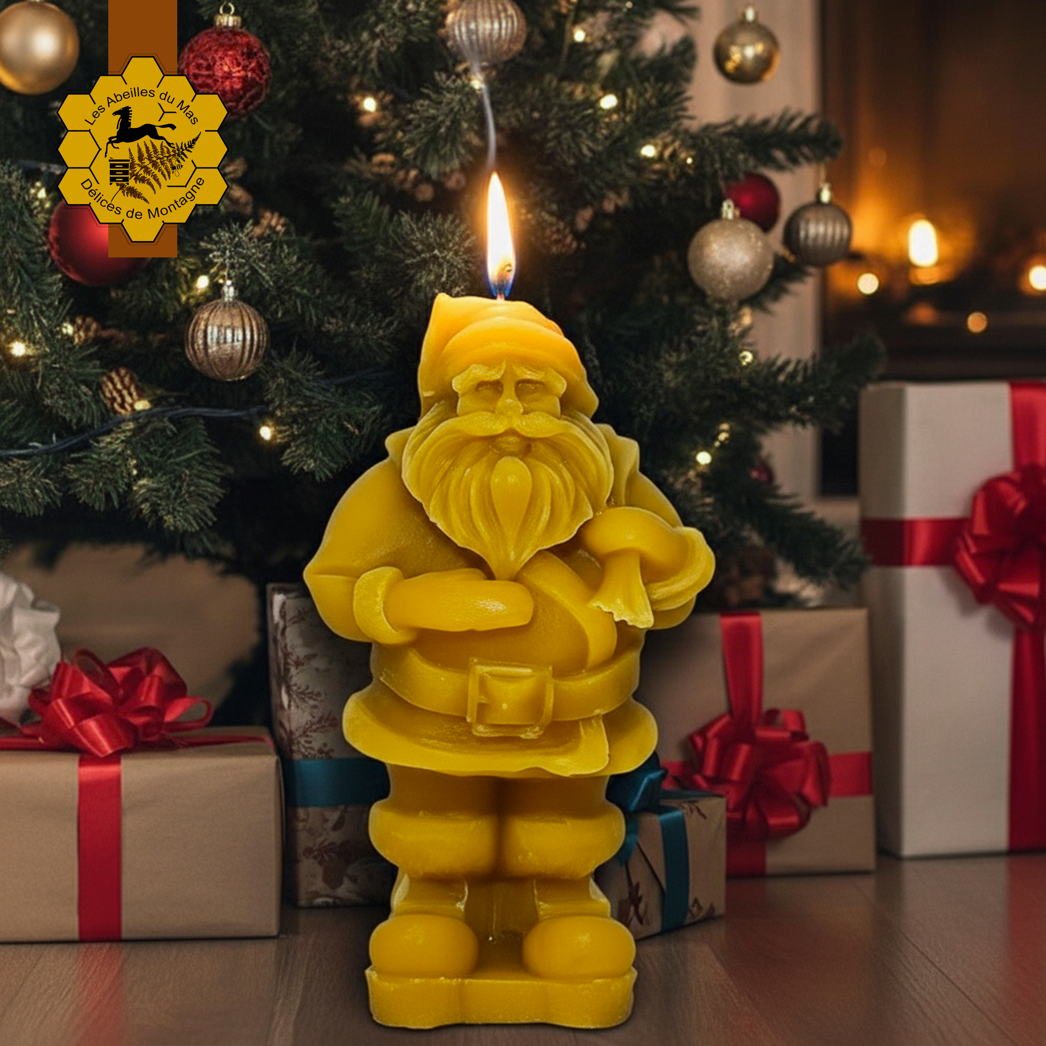 Bougie Miel Père Noël