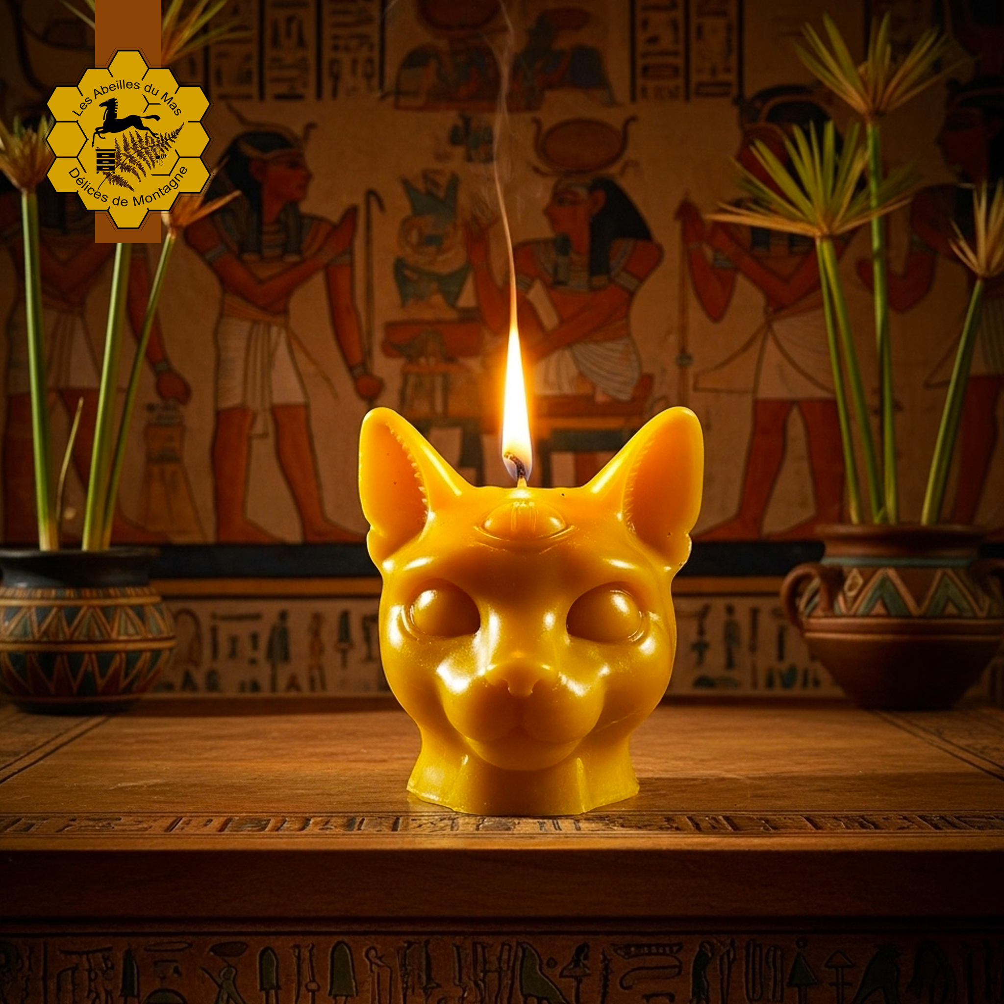 Bougie Miel Tête de Chat