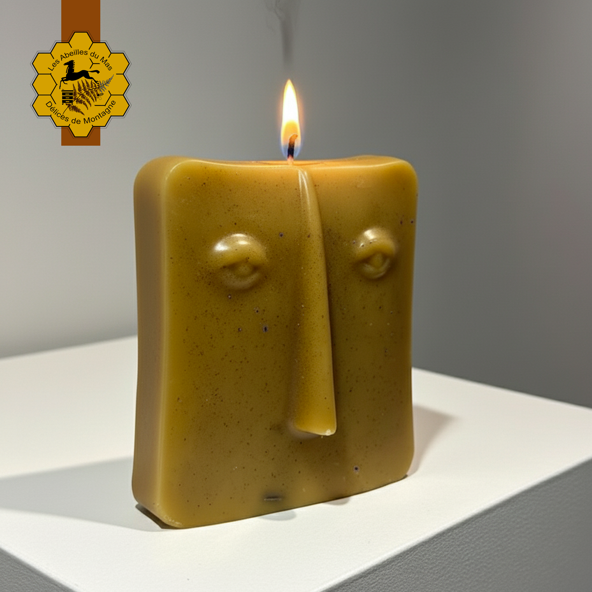 Bougie Miel Masque Carré