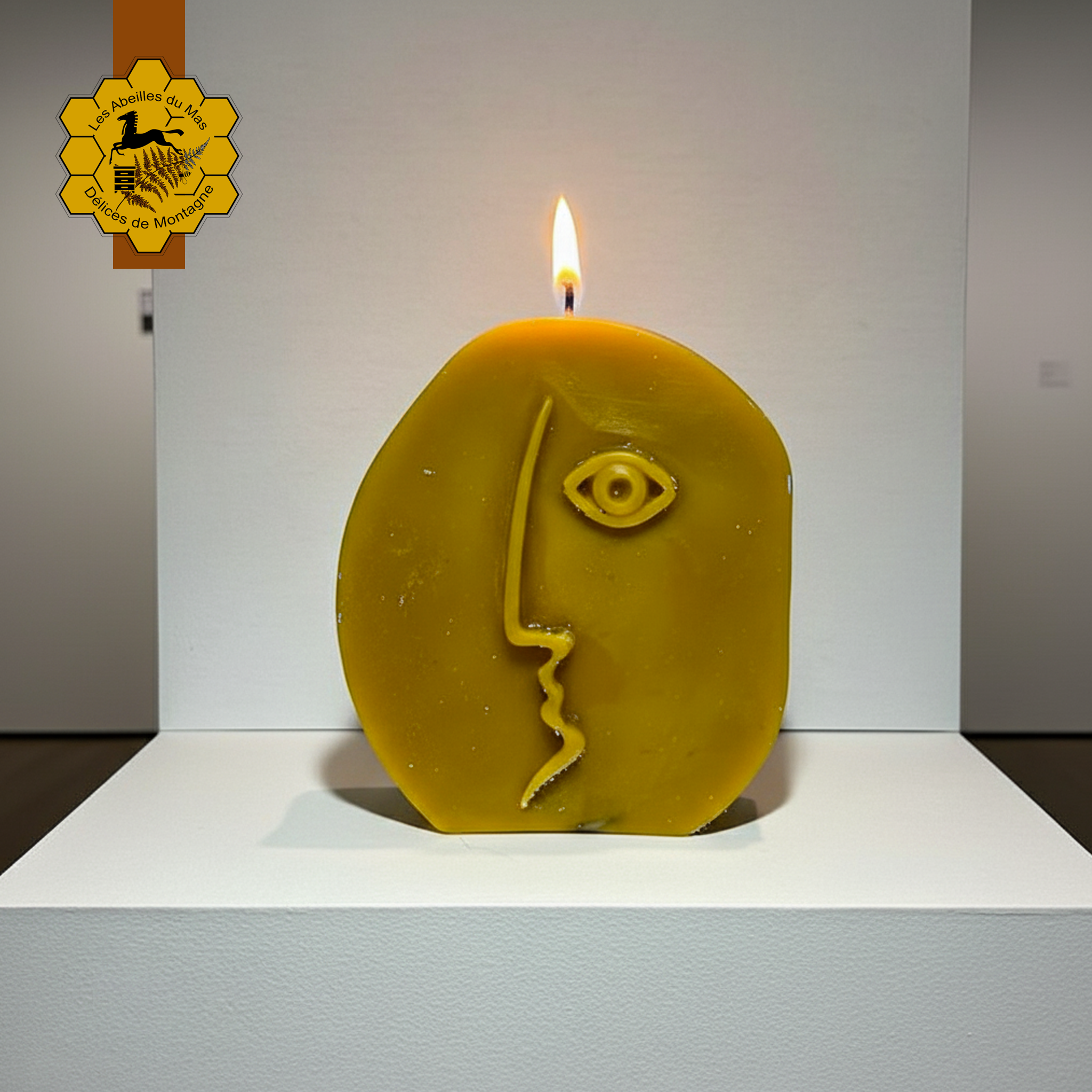 Bougie Miel Masque Ovale